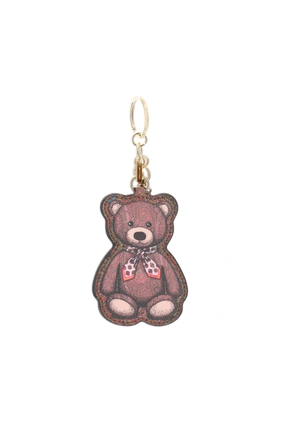 Shop Etro Twister Toys Teddy Bear Keychain Charm In Rosso (brown)