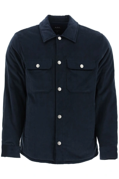 Shop Apc Alex Blouson Jacket In Dark Navy (blue)