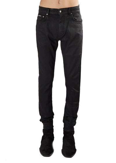 Shop Represent Essential Mid-rise Skinny Jeans In Oil Black