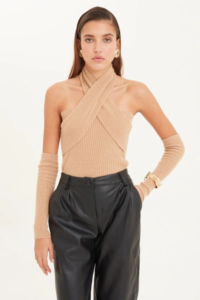 Shop Antonella Rizza Light Knit In Caramel