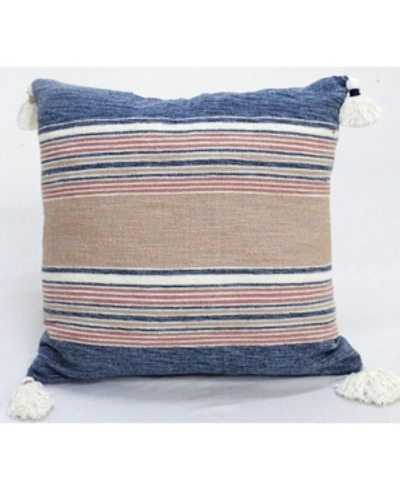 Shop Chicos Home Striped Tassels Decorative Pillow, 22" X 22" In Open Miscellaneous