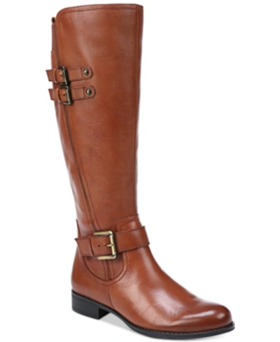 Shop Naturalizer Jessie Leather Riding Boots Women's Shoes In Banana Bread