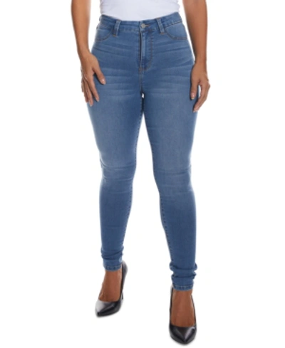 Shop Dollhouse Juniors' Curvy-fit High-rise Skinny Jeans In Beta