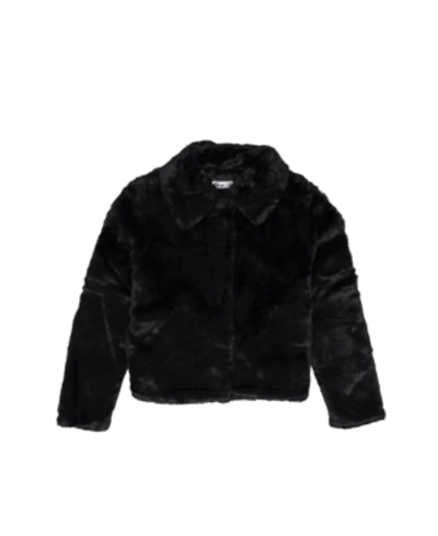 Shop Epic Threads Big Girls Faux Fur Jacket, Created For Macy's In Deep Black