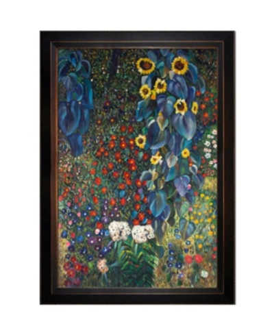 Shop La Pastiche By Overstockart Farm Garden With Sunflowers With Veine D'or Angled Frame, 29" X 41" In Multi