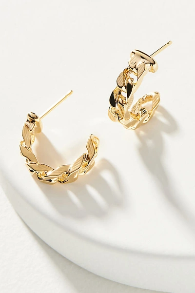 Shop Electric Picks Jewelry Electric Picks Bond Hoop Earrings In Gold