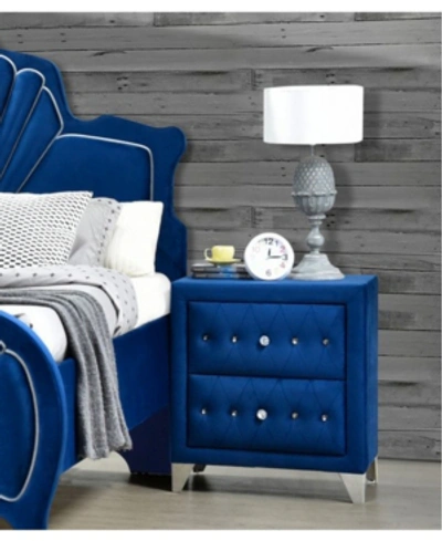 Shop Acme Furniture Dante Nightstand In Blue