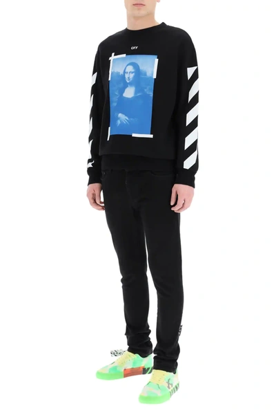 Shop Off-white Skinny Jeans Diag Pocket In Black