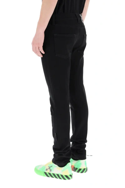 Shop Off-white Skinny Jeans Diag Pocket In Black