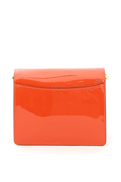 Shop Marni New Trunk Mini Shoulder Bag In Orange,beige