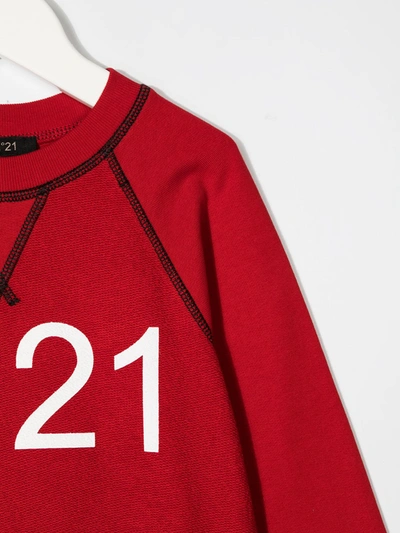 Shop N°21 Logo-printed Sweatshirt In Red