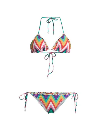 Shop Missoni Colorful Zigzag 2-piece Bikini Set In Zig Zag Multi