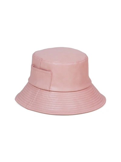 Shop Lack Of Color Women's Wave Vegan Leather Bucket Hat In Pink
