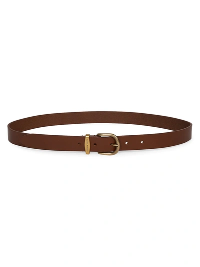 Shop Isabel Marant Women's Zadd Leather Belt In Brown