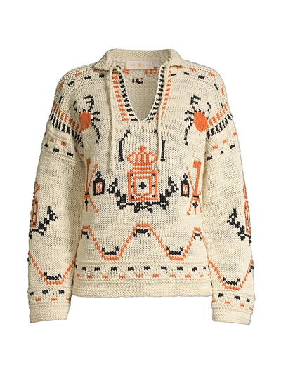 Tory Burch Póvoa De Varzim-inspired Sweater In Ecru | ModeSens