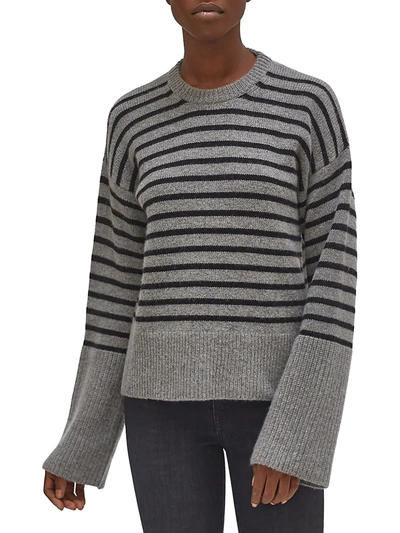 Shop Equipment Women's Chantine Stripe Wool & Cashmere Sweater In Gry Fnl Tr