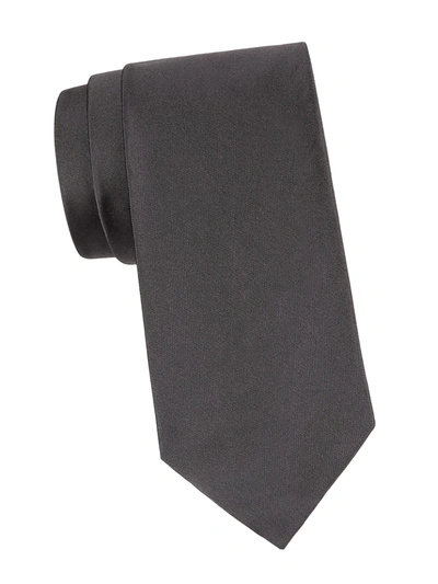 Shop Ralph Lauren Men's Peau De Soie Silk Tie In Grey