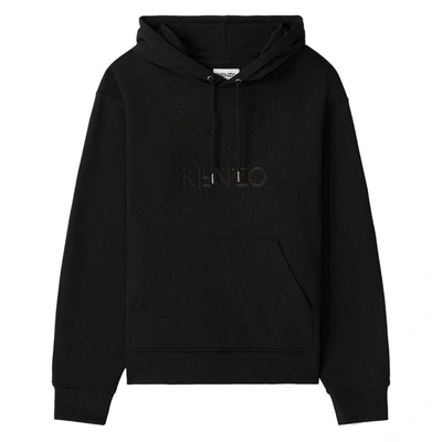 Shop Kenzo Embroidered Hoodie In Black
