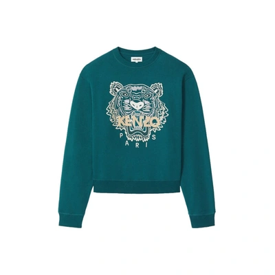 Shop Kenzo Tiger Sweater In Green