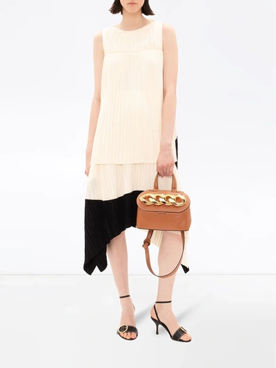 Shop Jw Anderson Small Chain Lid Crossbody Bag In Brown