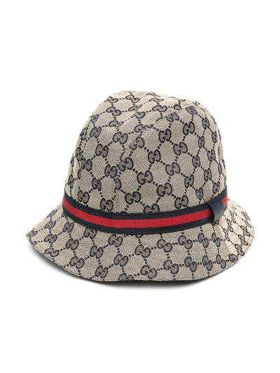 Shop Gucci Original Gg Fedora Hat In Neutrals