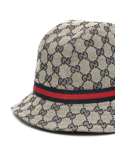 Shop Gucci Original Gg Fedora Hat In Neutrals