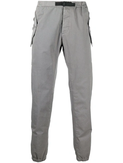 Shop Moncler Cotton-blend Cargo Pants In Grey