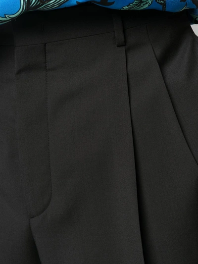 Shop Valentino Pleat-detail Bermuda Shorts In Black