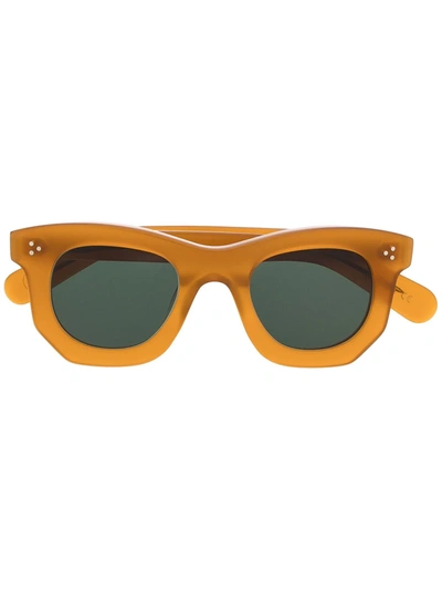 Shop Lesca Square Frame Sunglasses In Braun