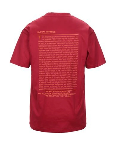 Shop Low Brand Man T-shirt Red Size 4 Cotton
