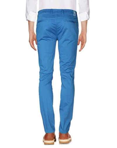 Shop Yan Simmon Casual Pants In Blue