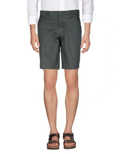Shop Armani Exchange Man Shorts & Bermuda Shorts Military Green Size 29 Cotton, Elastane