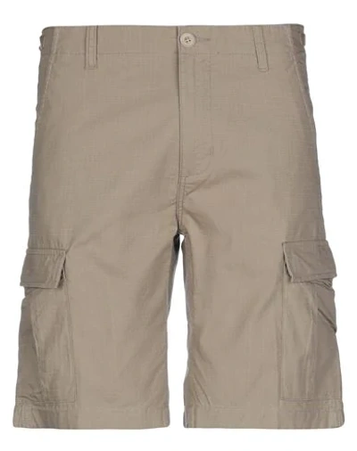 Shop Carhartt Man Shorts & Bermuda Shorts Sand Size 27 Cotton In Beige