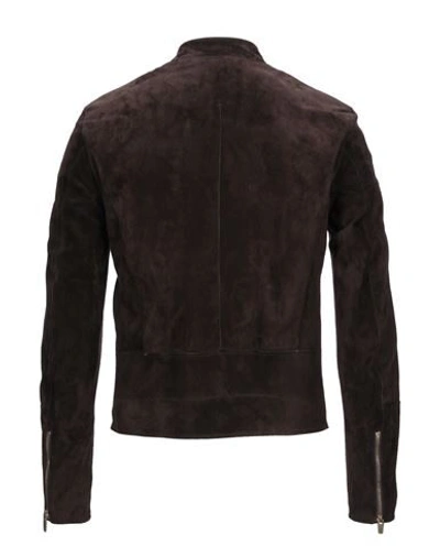 Shop Ajmone Jackets In Dark Brown