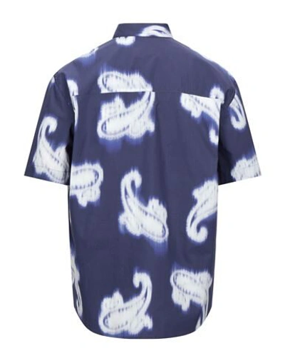 Msgm Shirts In Dark Blue