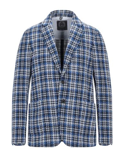 Shop T-jacket By Tonello Suit Jackets In Blue