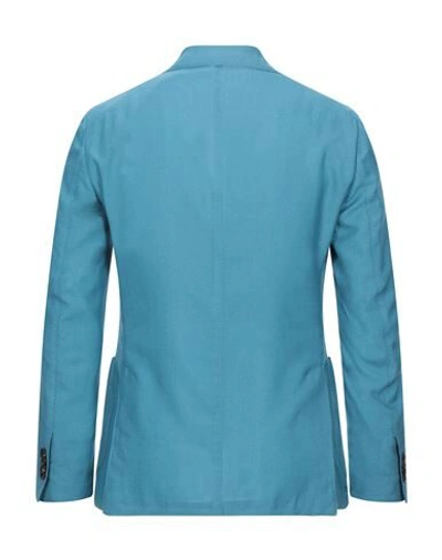 Shop Lardini Suit Jackets In Azure