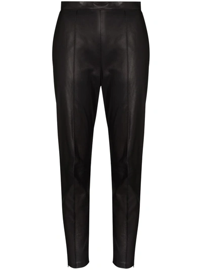 Shop Isabel Marant Bleeta Leather Trousers In Black