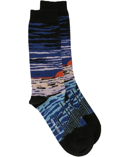 Shop Henrik Vibskov Ship Romance Socks In Blue