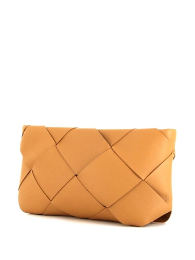 Pre-owned Bottega Veneta Intrecciato Weave Clutch In Brown