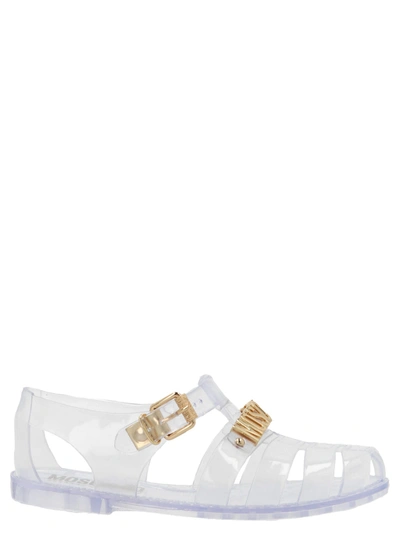 Shop Moschino Jelly Shoes In Trasparente