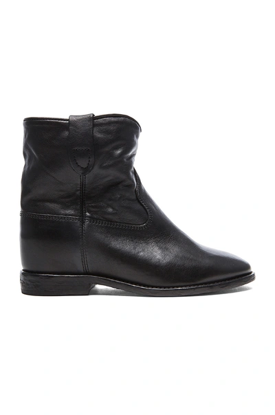 Isabel Marant Cluster Leather Boots In Black