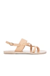 Ancient Greek Sandals Alethea Calfskin Leather Sandals In Neutrals. In Natural