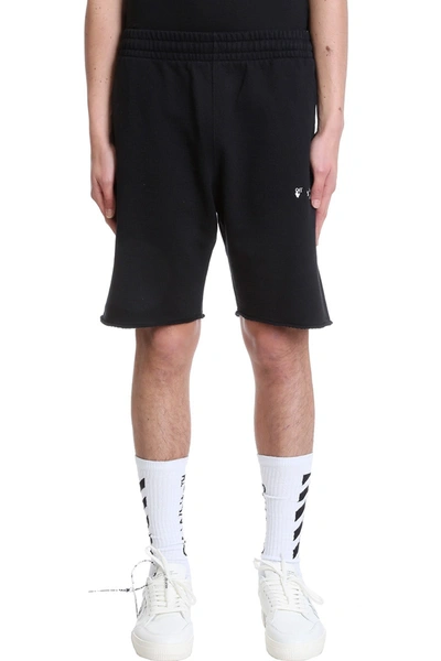 Shop Off-white Ow Logo Shorts In Black Cotton