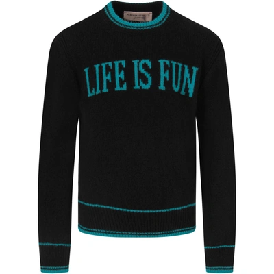 Shop Alberta Ferretti Black Sweater For Girl
