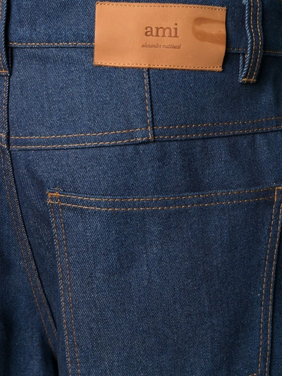 Shop Ami Alexandre Mattiussi Wide-leg Denim Shorts In Blue