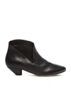 MARSÈLL Cut Out Leather Ankle Booties In Nero
