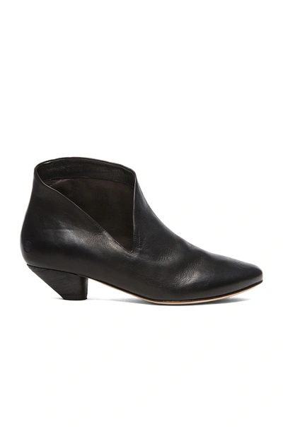 Shop Marsèll Cut Out Leather Ankle Booties In Nero