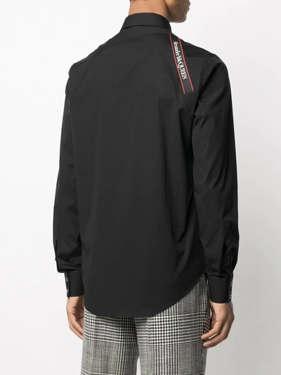 Shop Alexander Mcqueen Shoulder Brace Detail Shirt In Black