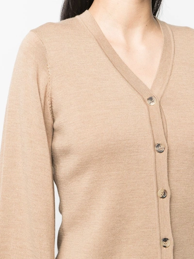 Shop Jw Anderson Wing Sleeve Cardigan In Brown